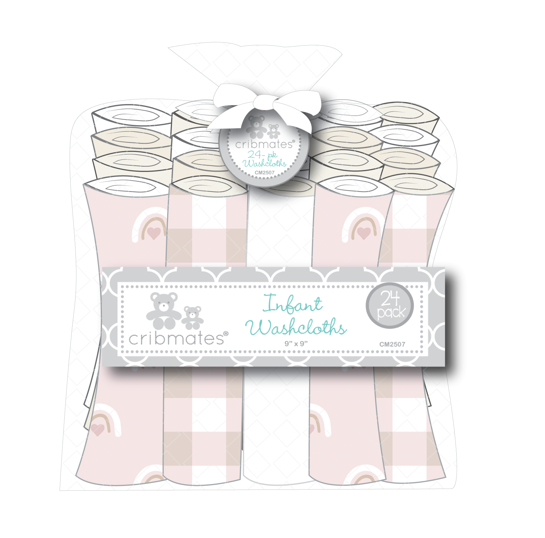 24 Pk Baby Washcloths