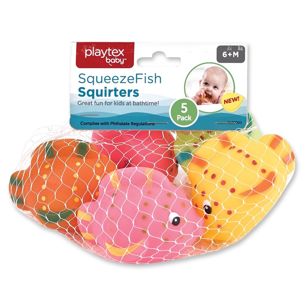 Playtex Baby 5 Pack Squeeze Fish Squirter