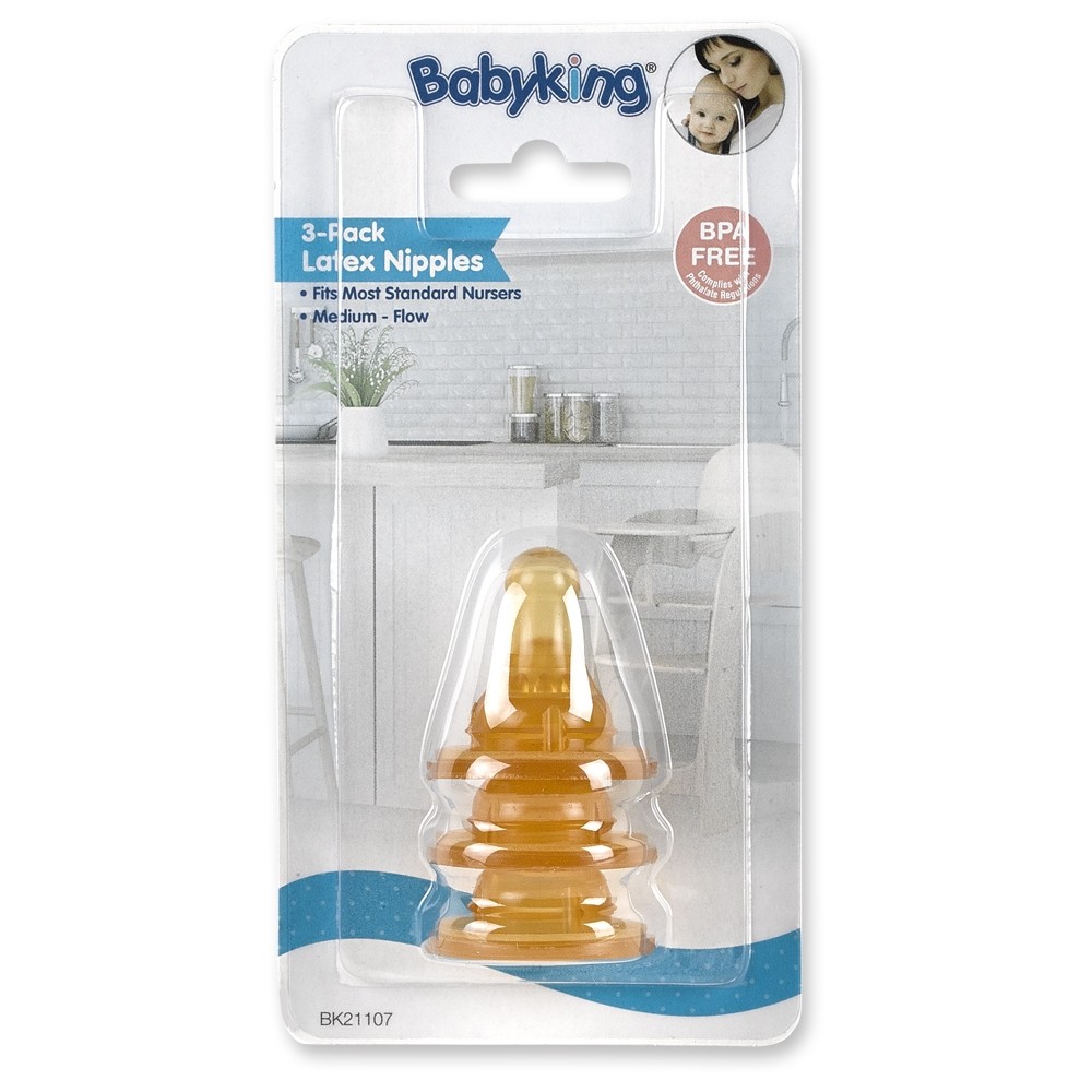 Latex Nipples 2 Pack Baby King wholesale baby product manufacturer