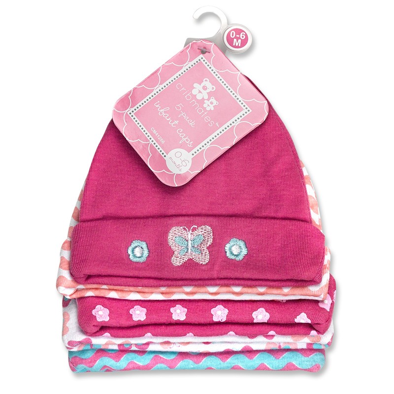 5 pack Infant Caps