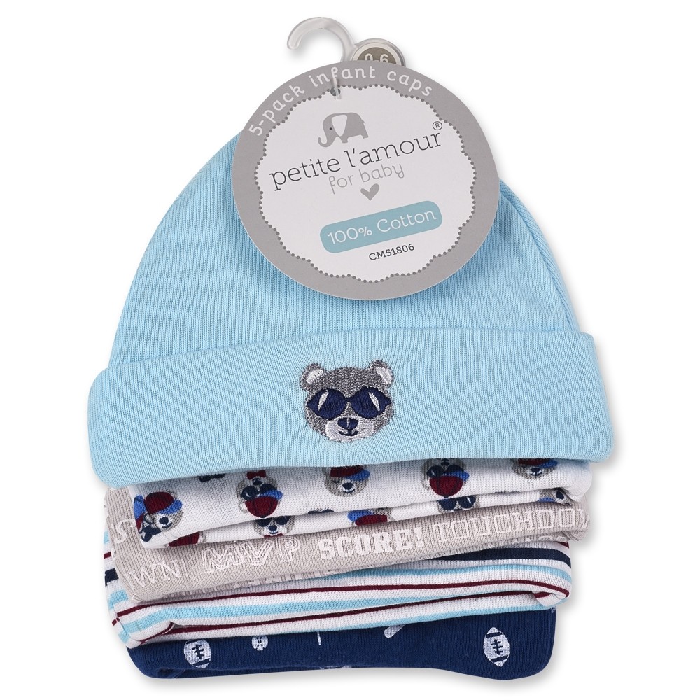 5-pack Bears Infant Caps