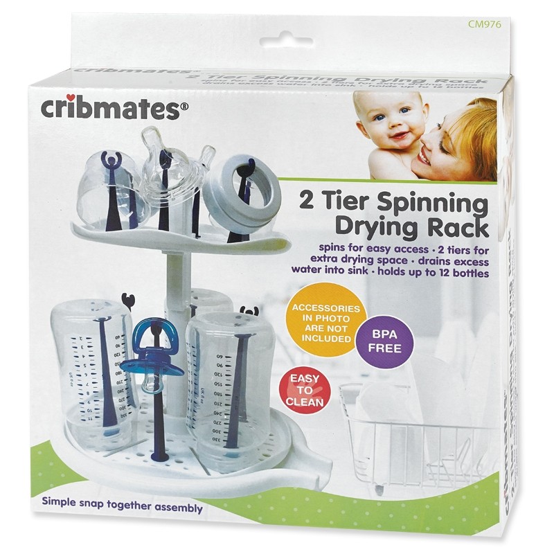 Cribmates 2 Tier Spinning Drying Rack