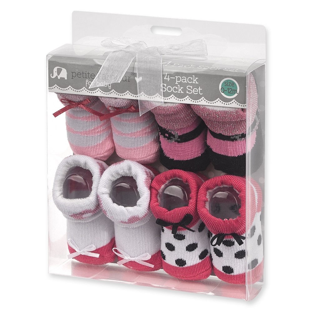 Baby Booties 4-Pack (0-12 months)