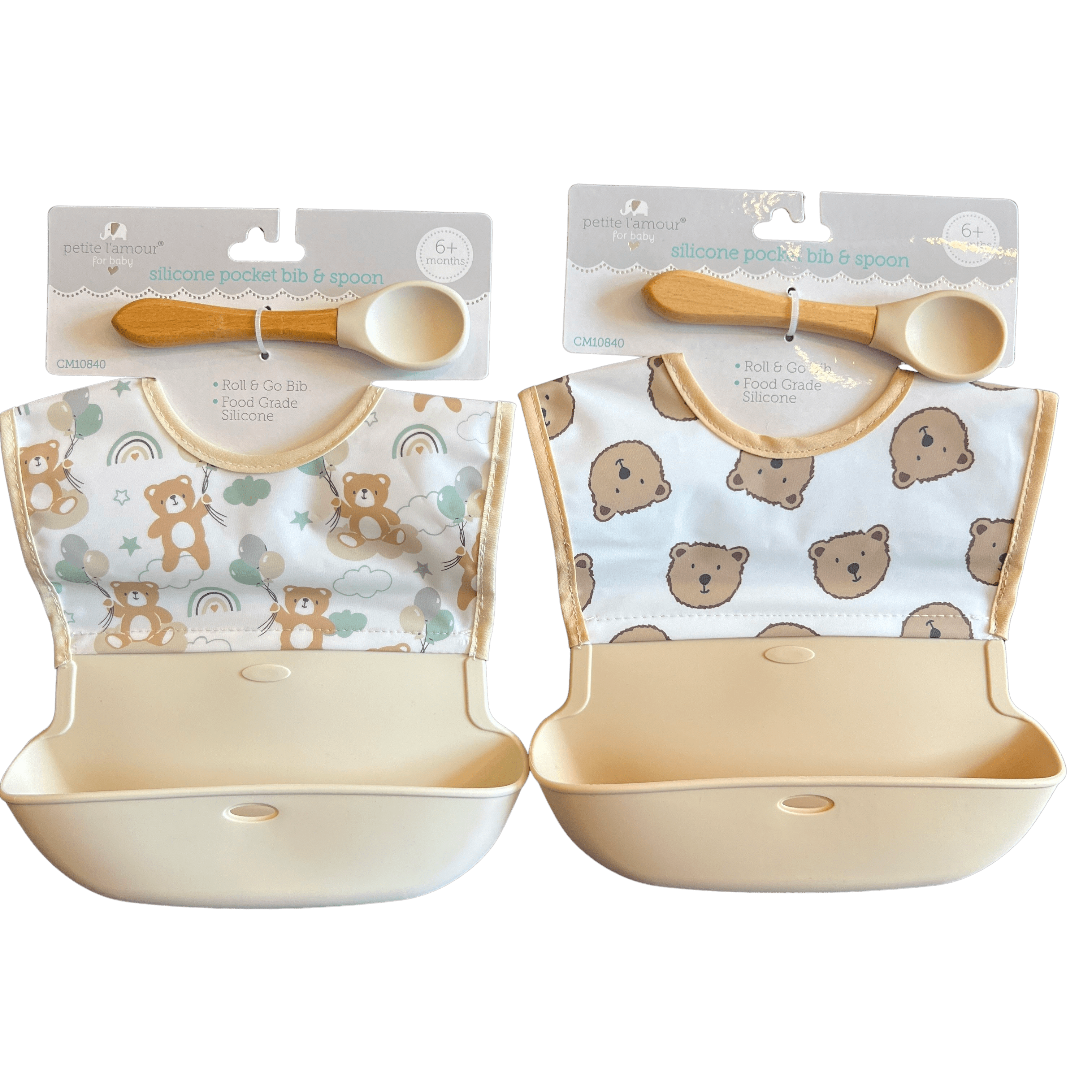 Silicon Pocket Bib & Spoon