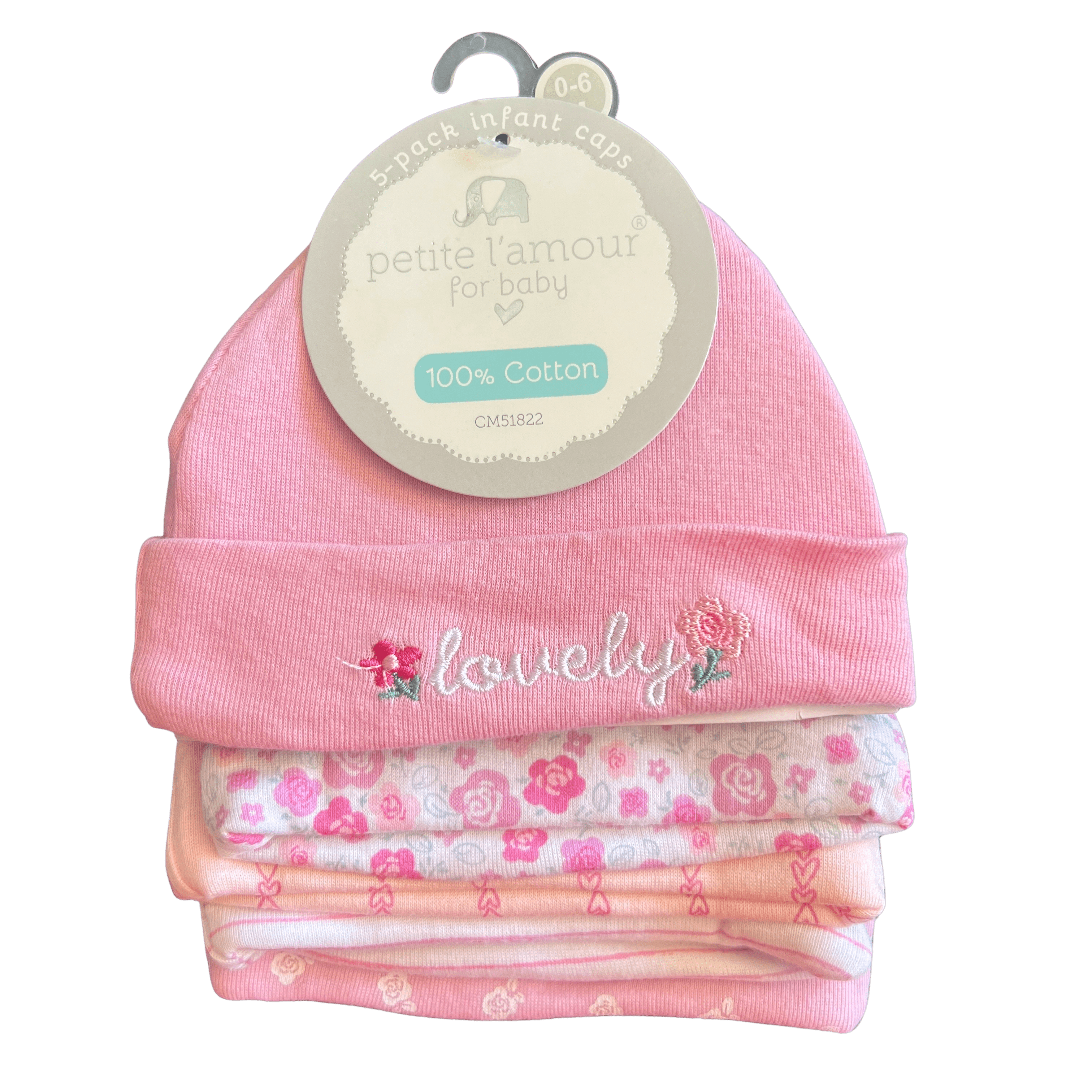 5-pack Infant Caps
