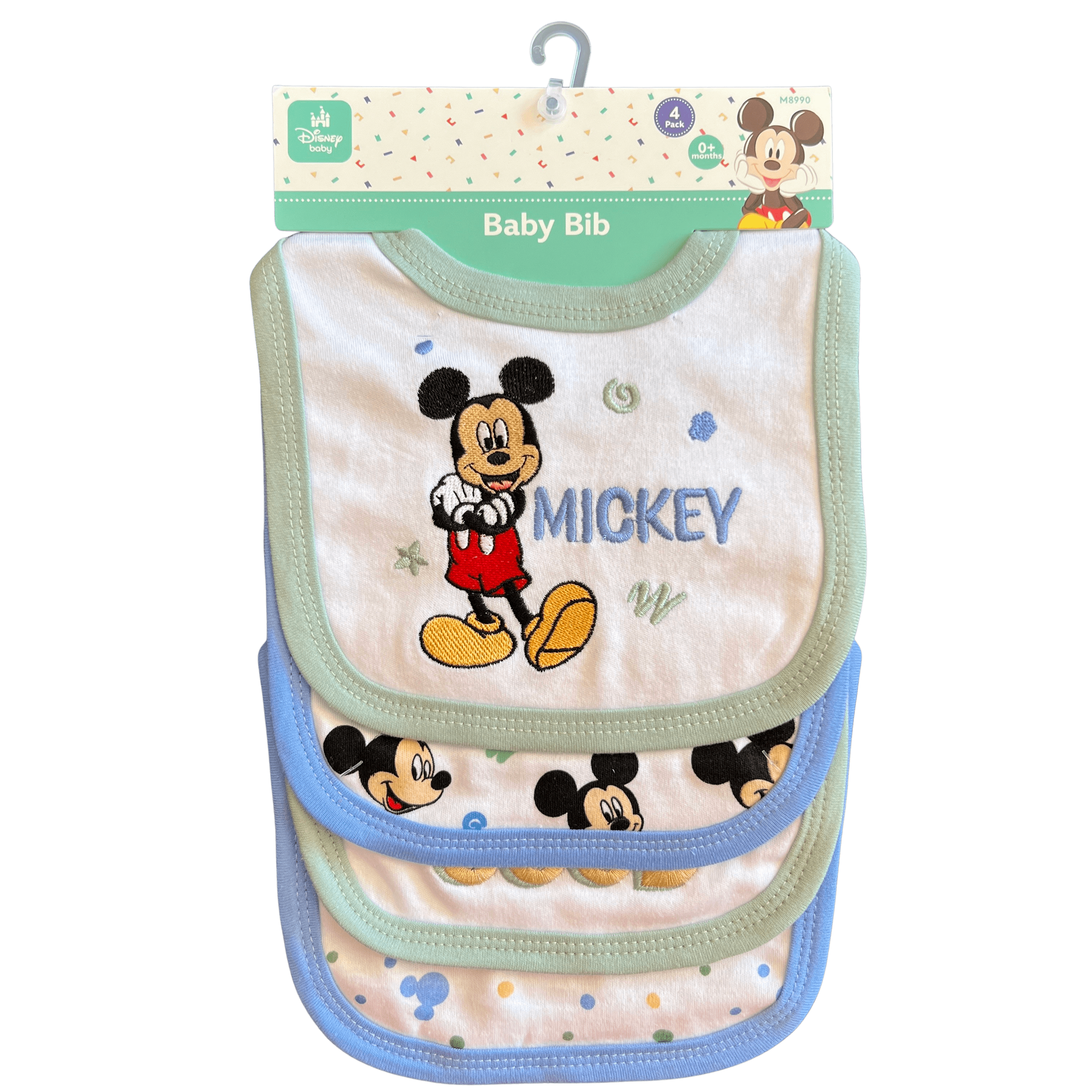 Mickey 4pk Bib Set
