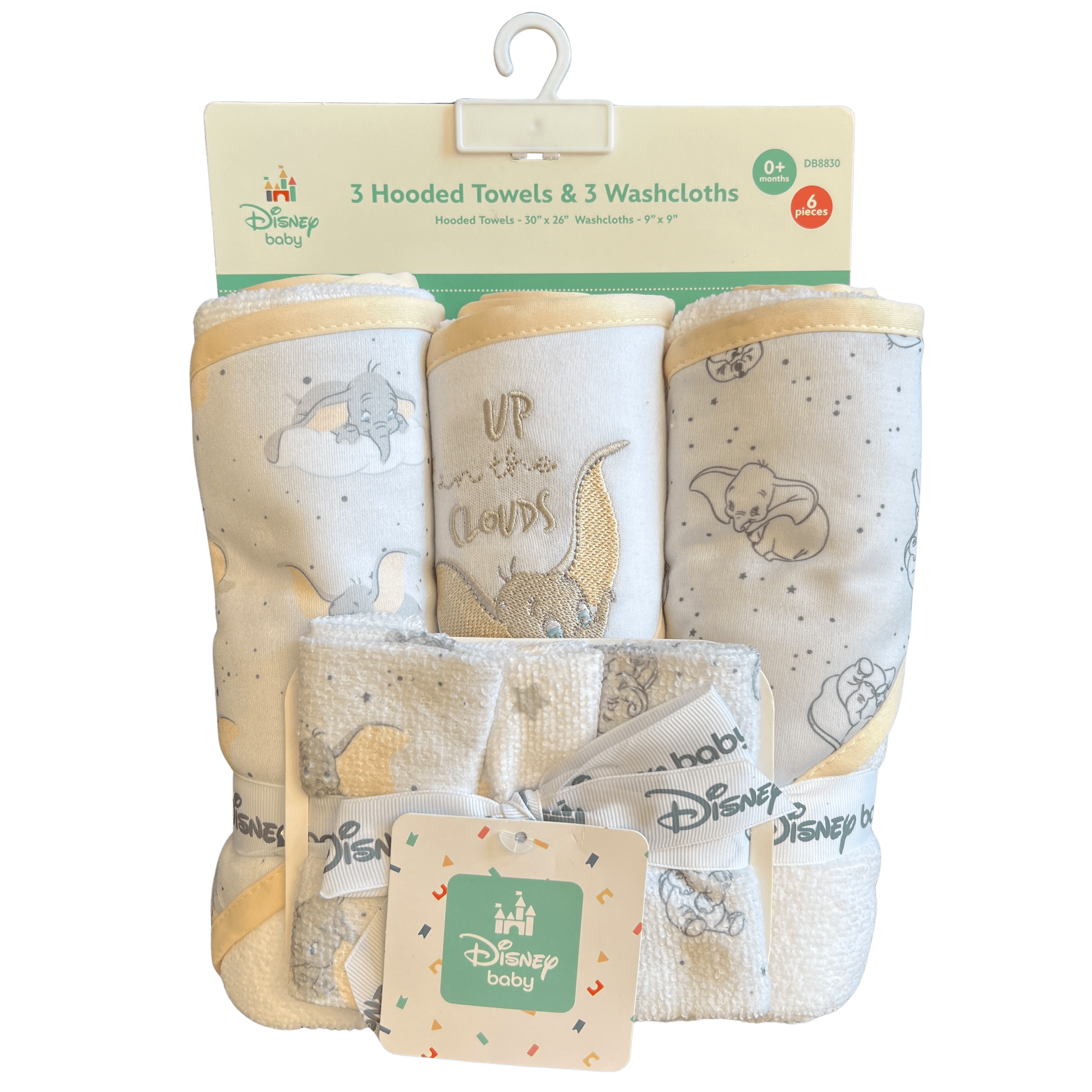 3 Hooded Towel and 3 Washcloth Set