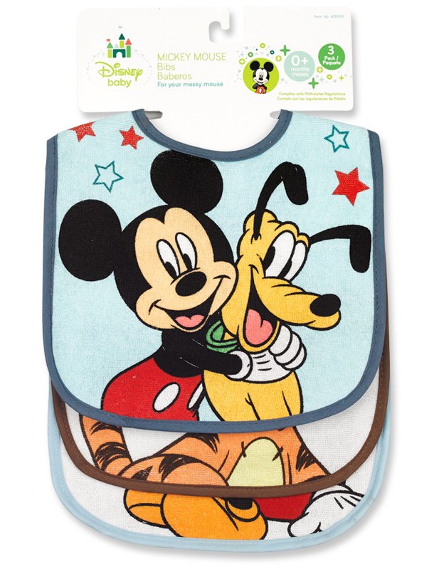 Mickey/Minnie 3pk Bib Set