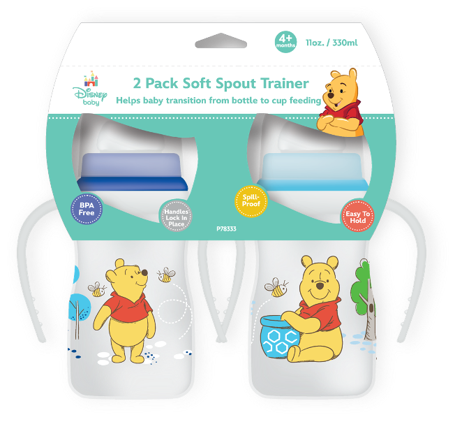 Pooh 2pk Soft Spout Trainer w/ Handles