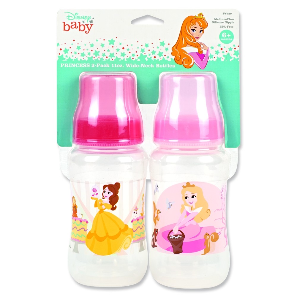 Disney Priness 2pk Wide Neck Bottles