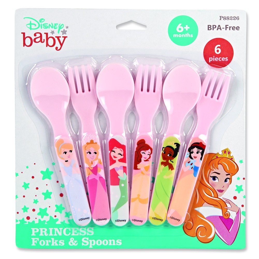 Disney Princess 6pk Plastic Forks/Spoons Set