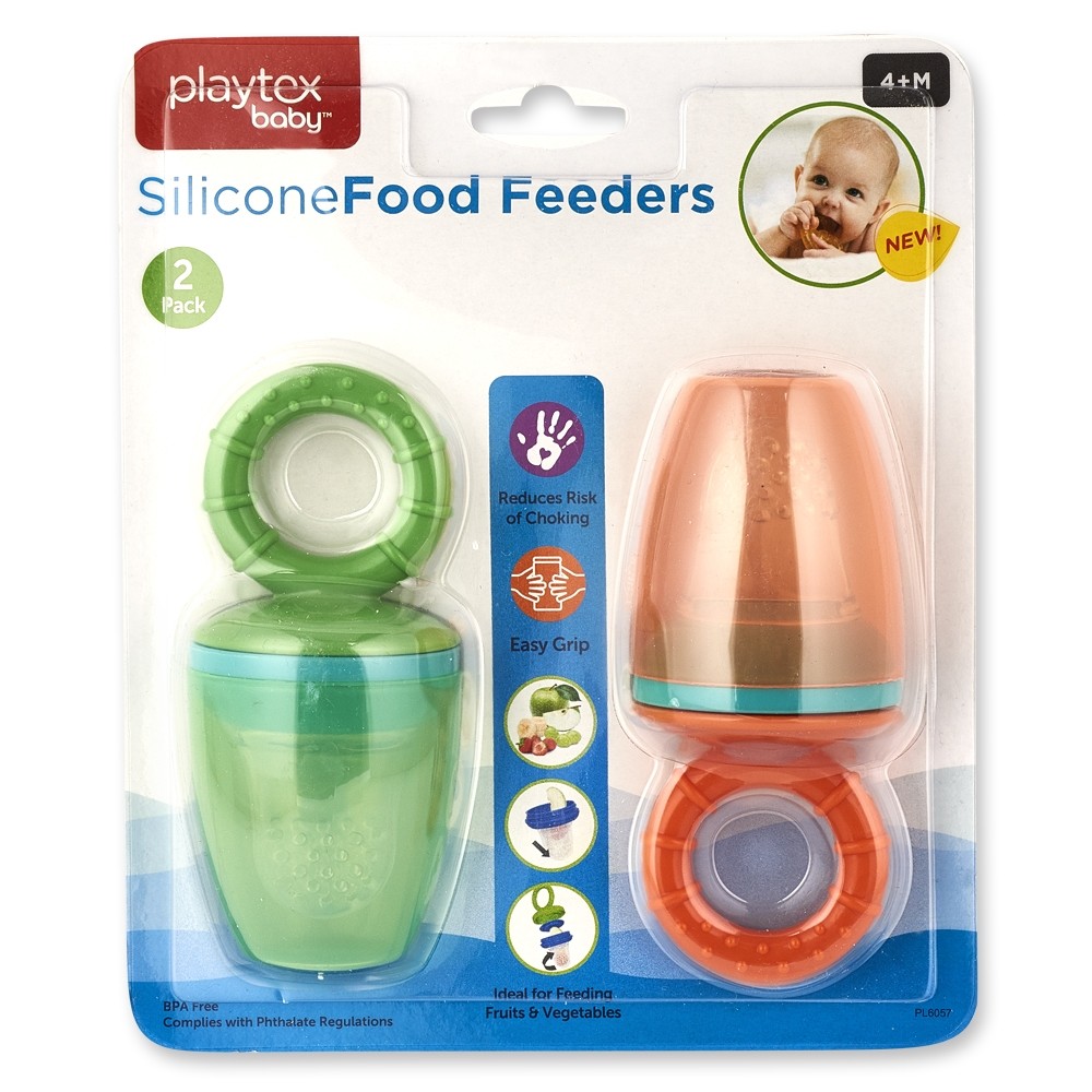 Playtex Baby 2-Pack Silicone Fresh Food Fruit & Vegetable Feeders