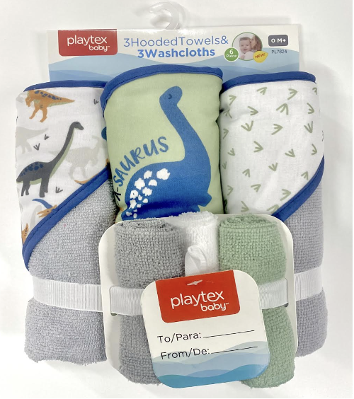 3 Hooded Towel w/ 3 Washcloth