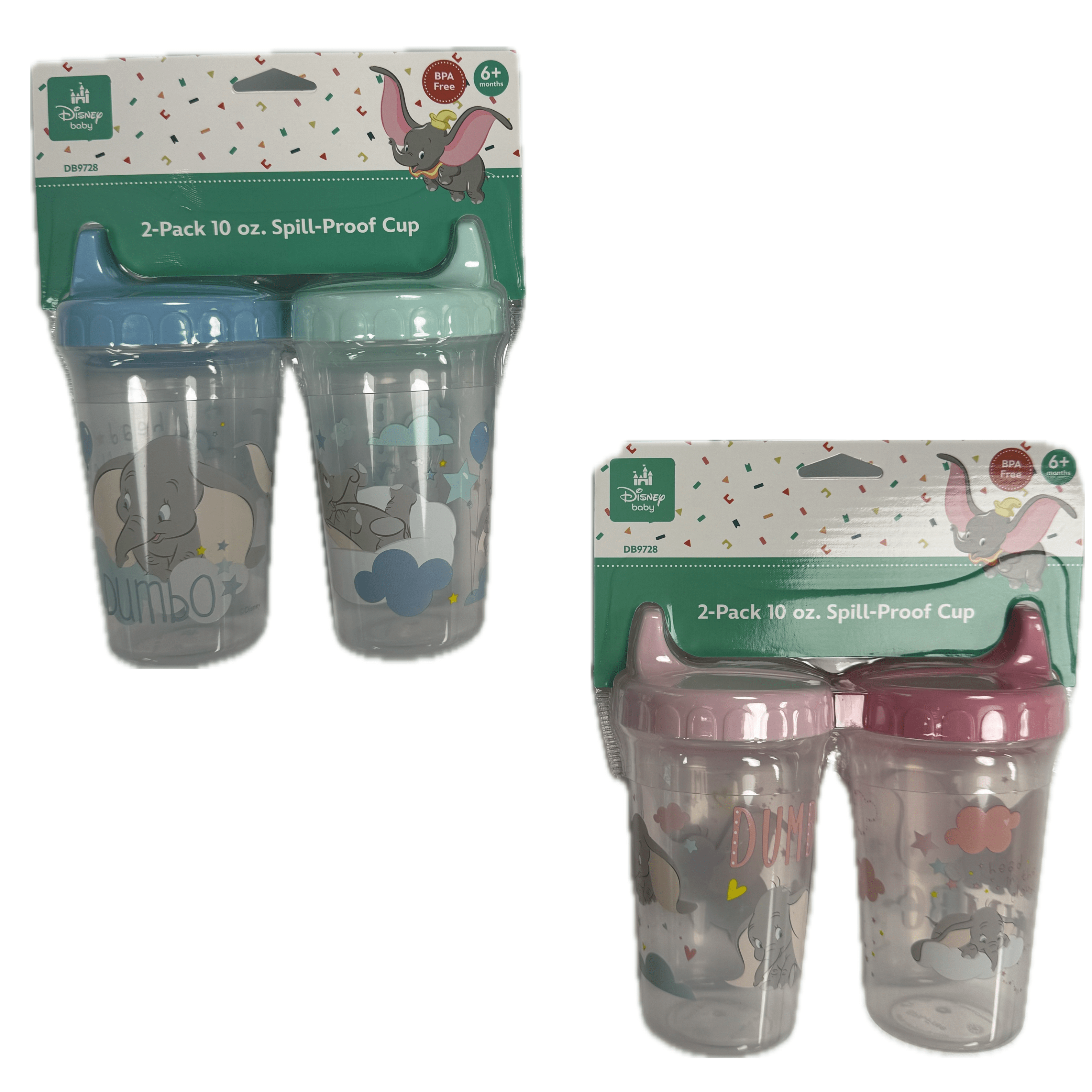 Dumbo 2pk 10oz Spill Proof Cups 