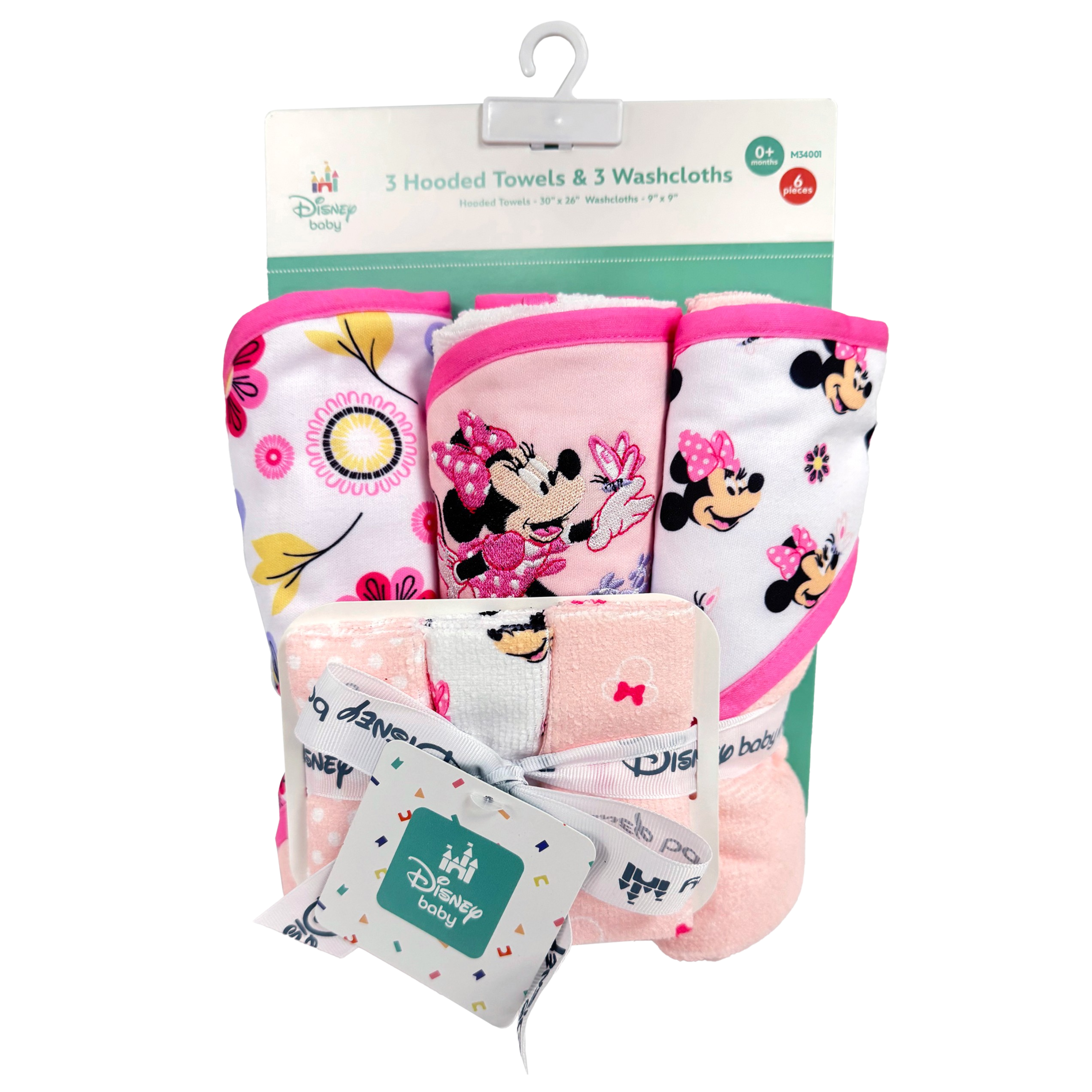 Minnie 3pk Hooded Towel and Washcloths