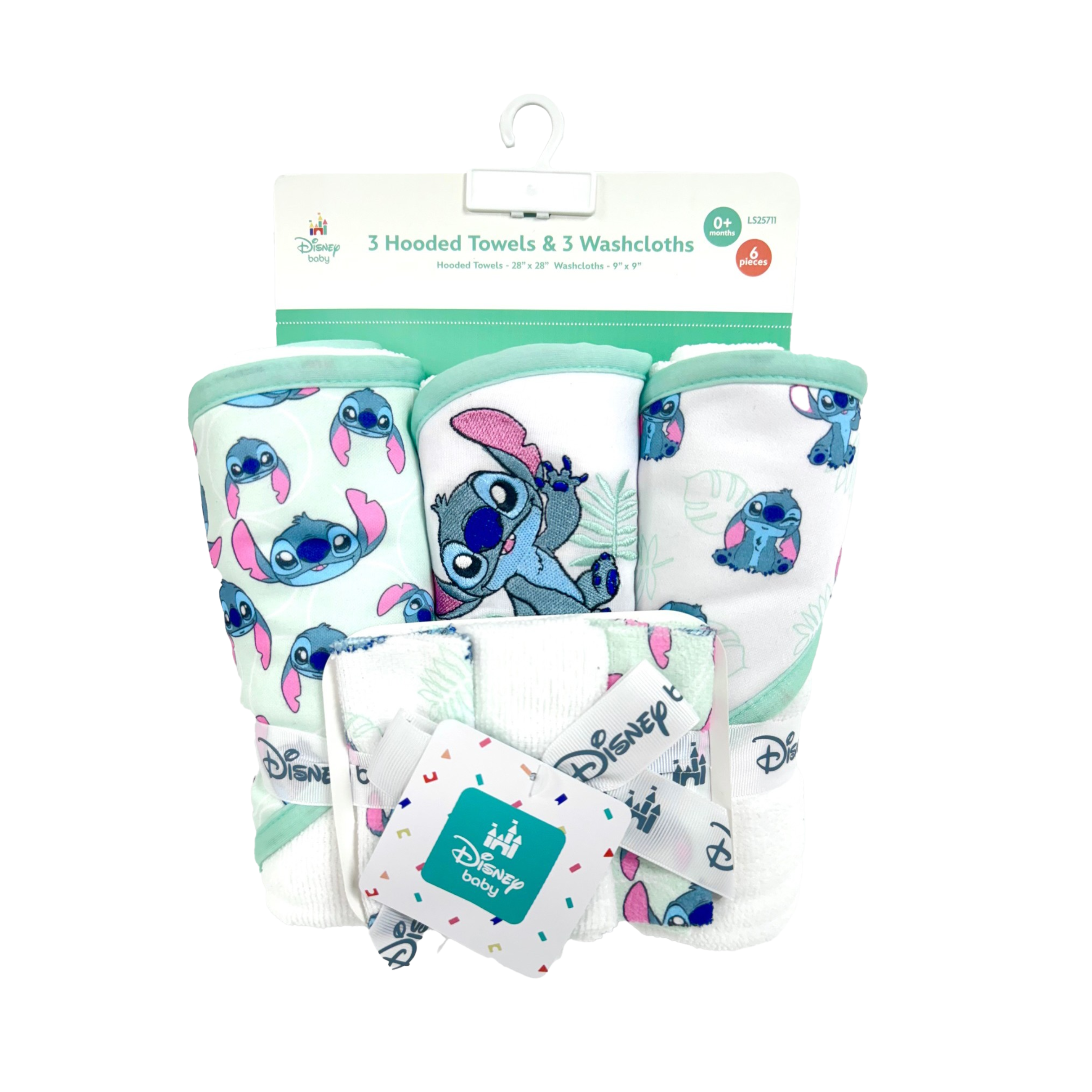Lilo & Stitch 3pk Hooded Towel and Washcloths