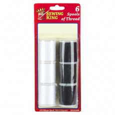6 Large Threads Black/White