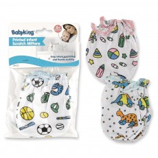 Printed Infant Scratch Mitten