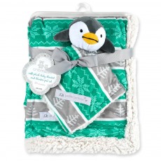Soft Plush Baby Blanket and Blankie Pal Set