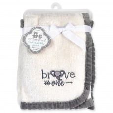Brave Elephant 30" x  40" Soft Plush Baby Blanket