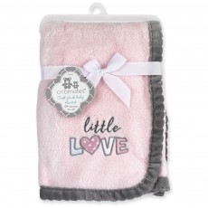 Little Love 30" x  40" Soft Plush Baby Blanket