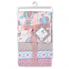 4-Pack Flannel Receiving Blankets