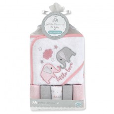 6 Piece Hooded Towel & Washcloths