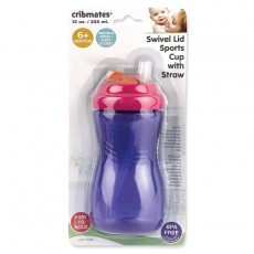 Swivel Lid Sports Cup with Straw