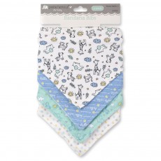 Safari 4-pack Bandanna Bibs