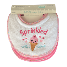 4 Pack Embroidered Bibs