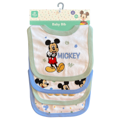 Mickey 4pk Bib Set