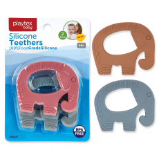 Playtex 2 Pack Silicone Elephant Teether