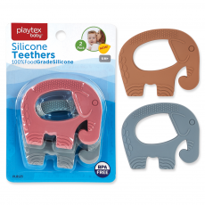 2 Pack Silicone Elephant Teether