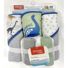 3 Hooded Towel w/ 3 Washcloth