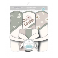 Hooded Towel w/ 5 Washcloths