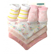 2pk Bootie and 3pk Bandana Bibs