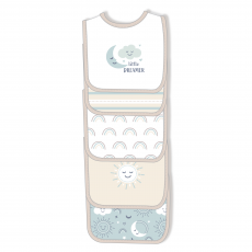 5 Pack Embroidered Bibs