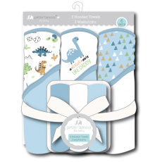 3 Hooded Towels w/ 3 Washcloths