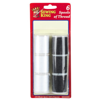 6 Large Threads Black/White-0