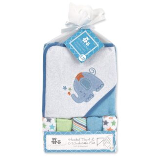 Hooded Towel w/ Washcloth Set-0