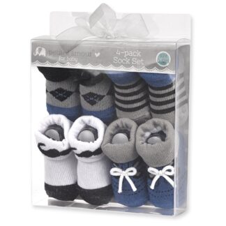 Baby Booties 4-Pack (0-12 months)-0