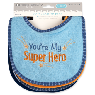4 Pack Embroidered Bibs-0