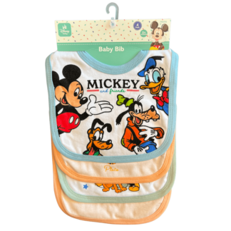 Mickey and Friends 4pk Bib Set-0