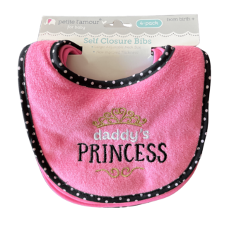4 Pack Embroidered Bibs-0