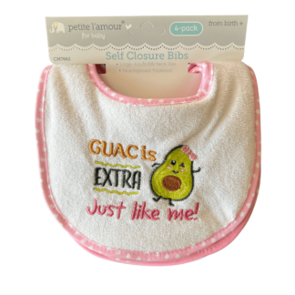 4 Pack Embroidered Bibs-0