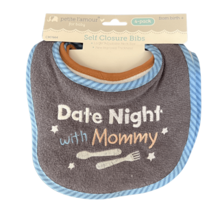 4 Pack Embroidered Bibs-0