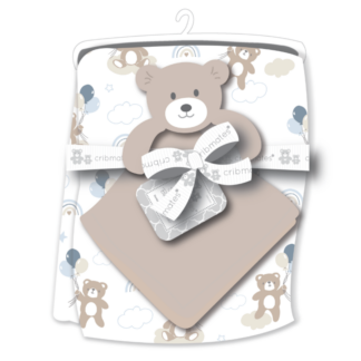 Soft Plush Blanket & Blankie Pal Set (30"x40")-0