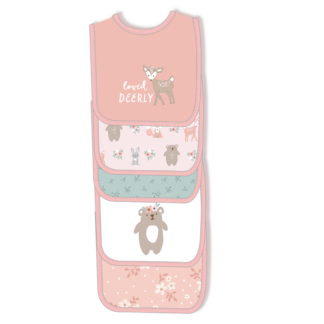 5 Pack Embroidered Bibs-0
