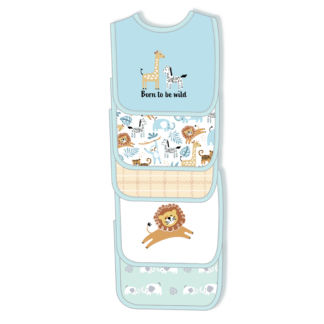 5 Pack Embroidered Bibs-0