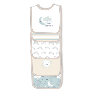 5 Pack Embroidered Bibs-0